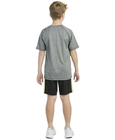 adidas Big Boys Raglan-Sleeve Graphic T-Shirt & 3-Stripe Shorts, 2 Piece Set