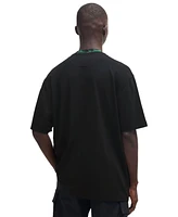 Boss by Hugo Men's Artwork Collar Relaxed Fit T-Shirt