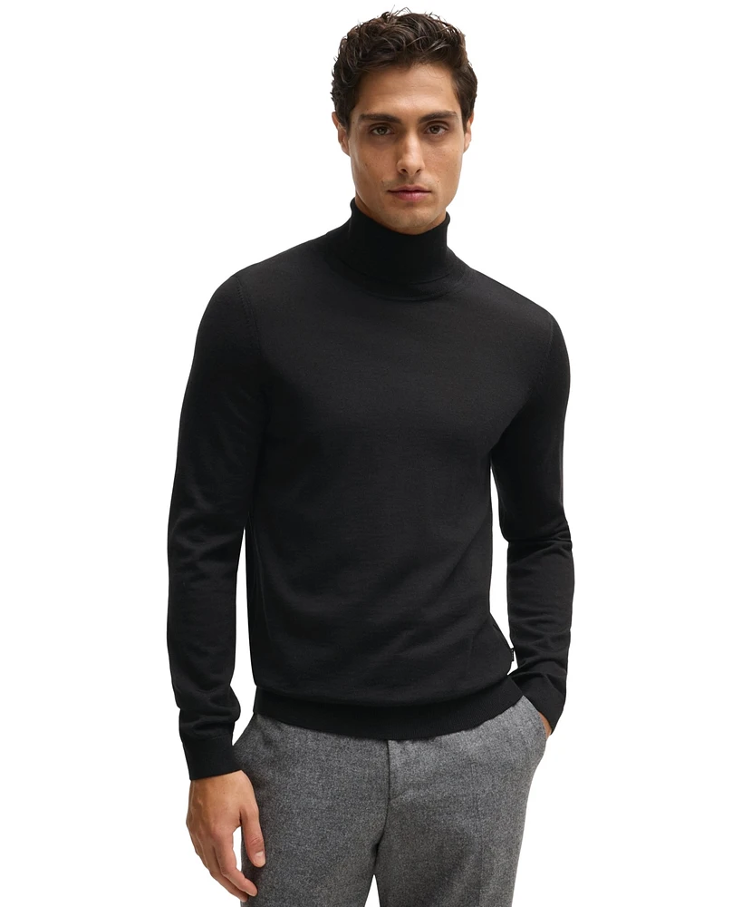 Boss by Hugo Men's Slim-Fit Rollneck Merino Wool Sweater