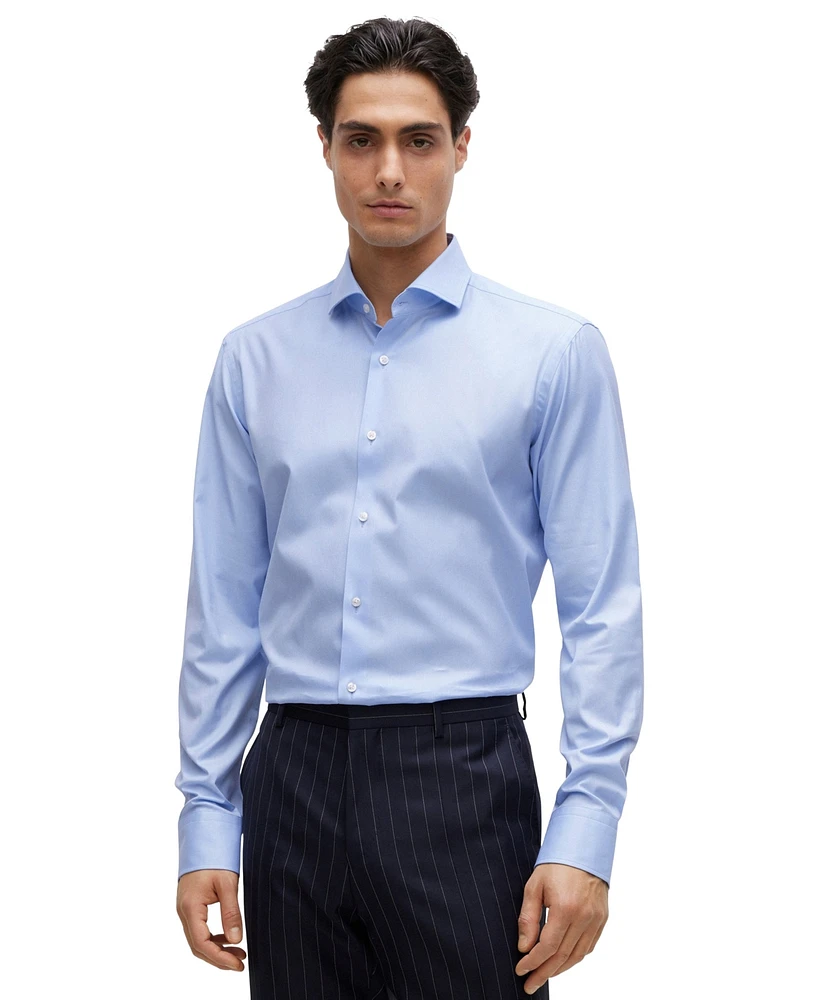 Boss by Hugo Men's Stretch-Cotton Twill Regular-Fit Dress Shirt