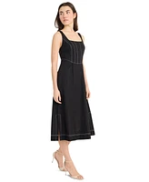 Donna Morgan Women's Square-Neck Sleeveless Side-Slit Dress