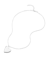 Adornia Silver Heart Locket Necklace