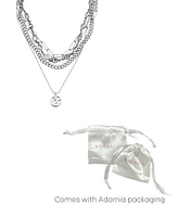 Adornia Silver Messy Layered Necklace
