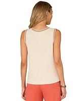Democracy Petite Embellished Knit Tank Top