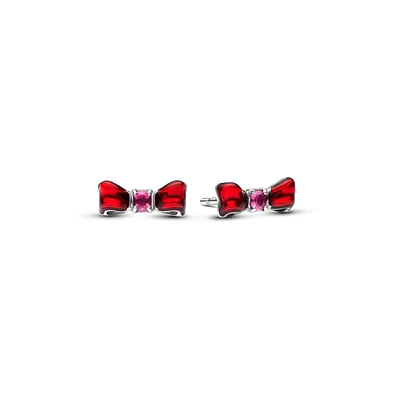 Pandora Sterling Silver Disney Snow White Bow Stud Earrings
