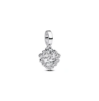 Pandora Sparkling Heart Double Dangle Sterling Silver Charms