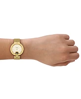 Tory Burch Women's The Pierced Gold-Tone Stainless Steel Mesh Bracelet Watch 36mm