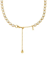 Michael Kors 14K Gold-Plated Brass Bezel-Set Necklace