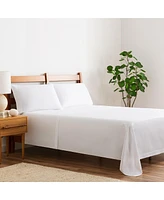 Host & Home Cotton Sateen Bed Sheets (6 Pack), Flat and Fitted Options, White, 300 Thread Count