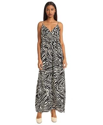 The Good Journey Women's Printed Surplice-Neck Maxi Dress