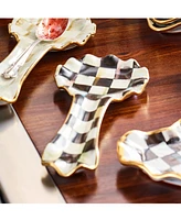 Mackenzie-Childs Courtly Check Ceramic Spoon Rest