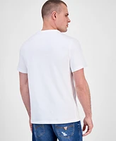 Guess Men's Short Sleeve Triangle Logo Crewneck T-Shirt