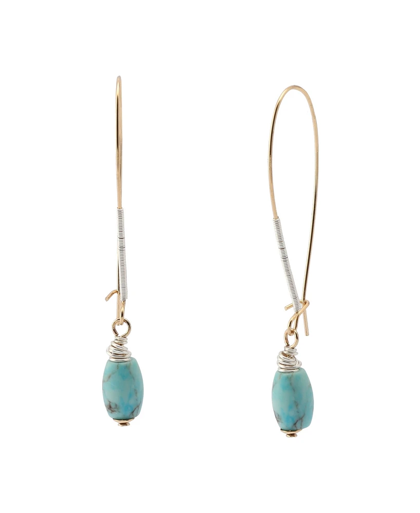 Robert Lee Morris Soho Turquoise Stone Dangle Earrings