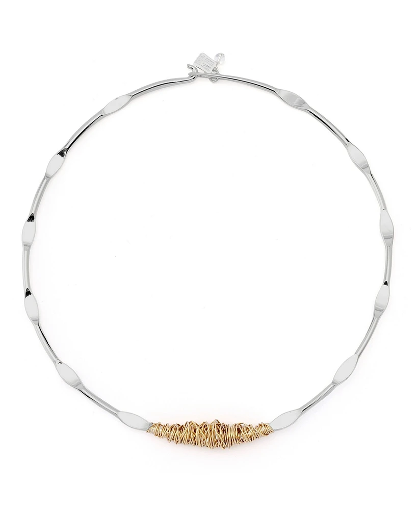Robert Lee Morris Soho Silver Wire Wrapped Sculpted Collar Necklace