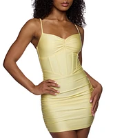 Alex & Sophia Juniors' Sweetheart Corset-Waist Mini Dress