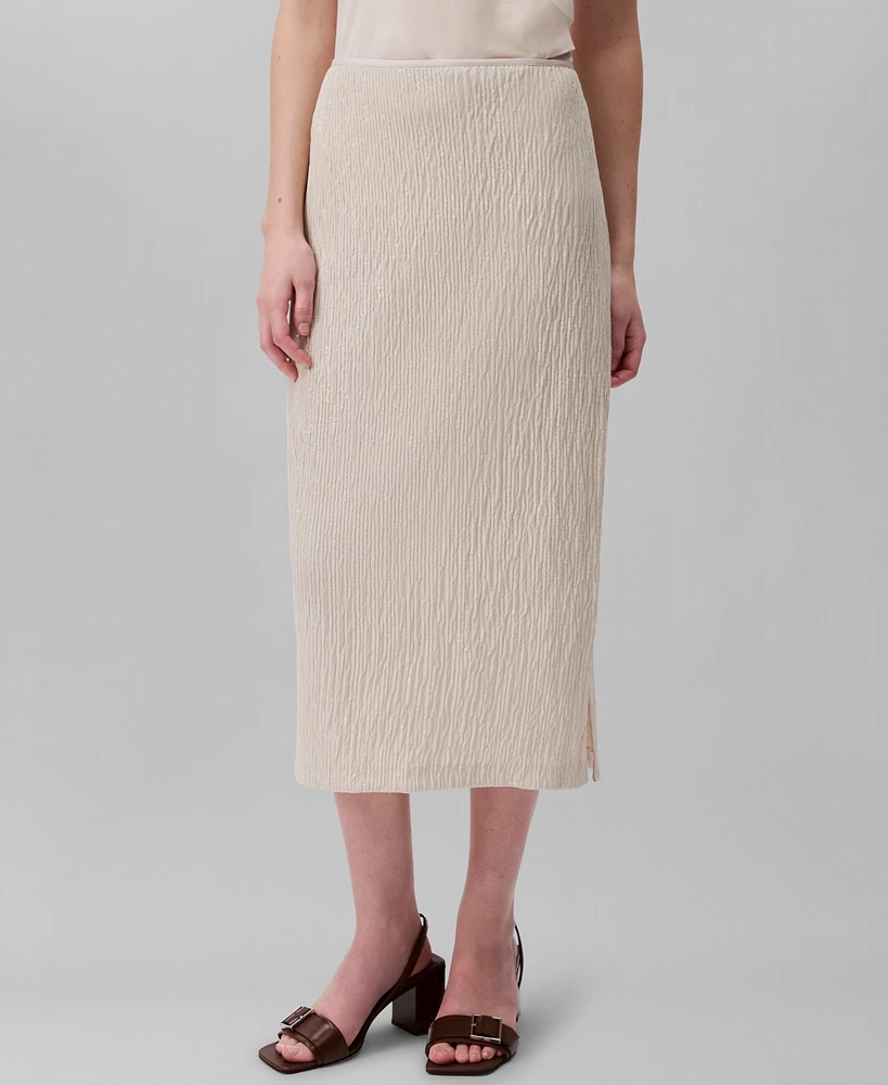 Calvin Klein Women's Sequined Midi Skirt