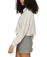 Sanctuary Women's Cropped Paper Boy Zip-Front Jacket