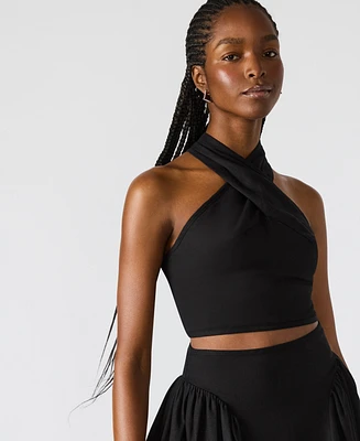Steve Madden Women's Winnie Halter Crop Top