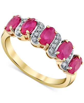 Ruby (1-3/4 ct. t.w.) & Diamond Accent Ring in 10k Yellow Gold