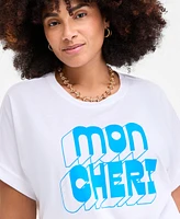 On 34th Trendy Plus Mon Cheri Graphic T-Shirt, Exclusively at Macy's