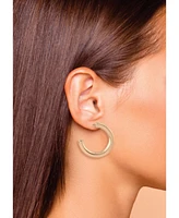 Rachel Rachel Roy Gold Tone Post Hoop Earrings
