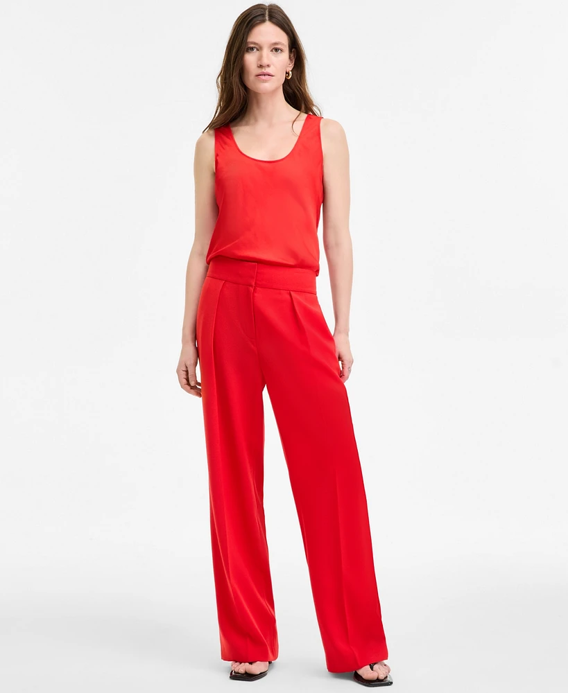 Bar Iii Women's High-Rise Wide-Leg Pants, Exclusively at Macy's