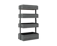 4 Tier Vertical Wooden Planter Box Raised Bed