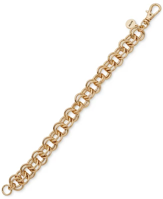 Dkny Gold-Tone Double Cable Chain Flex Bracelet