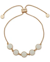Dkny Gold-Tone Five Color Disc Slider Bracelet