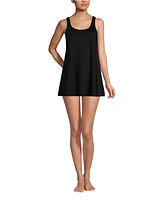 Lands' End Women's Long Torso Scoop Neck Mini Swim Dress Swimsuit