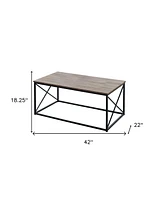 Set of Three Metal Coffee Tables for Modern Living Room Decor
