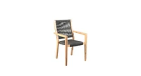 Set of Two Solid Wood Arm Chairs – Outdoor Seating for Patio & Deck