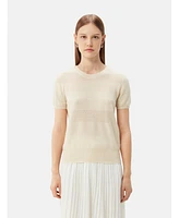 Gobi Cashmere Women's Short-sleeved Cashmere Crewneck Top