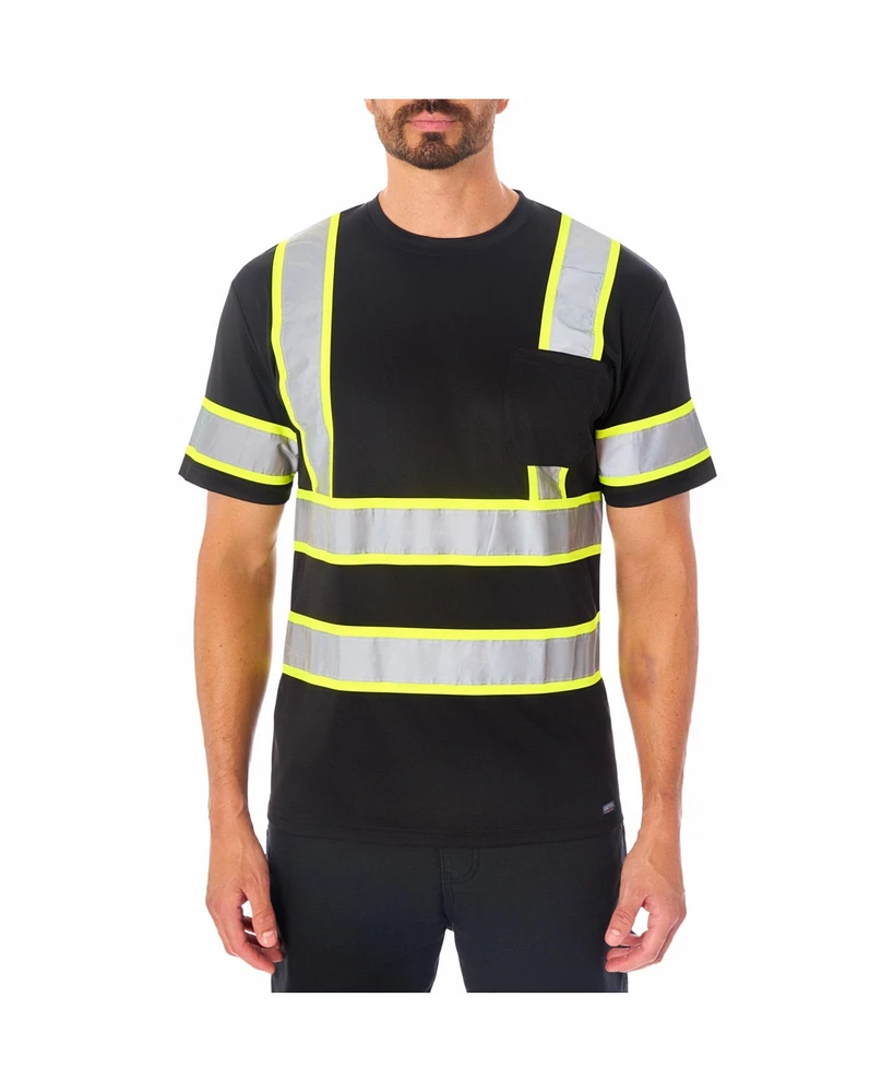 Smith's Workwear Men's Short Sleeve High-Visibility Reflective Safety Tee