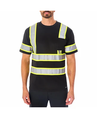 Smith's Workwear Men's Short Sleeve High-Visibility Reflective Safety Tee