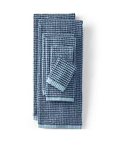 Lands' End Turkish Quick-Dry Cotton Textured Gingham Bath Towel