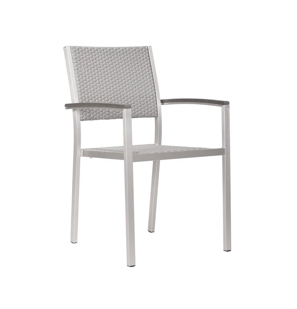 Set of Two Aluminum Armchairs for Indoor or Outdoor Seating