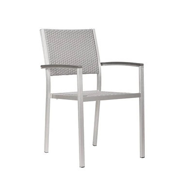 Set of Two Aluminum Armchairs for Indoor or Outdoor Seating
