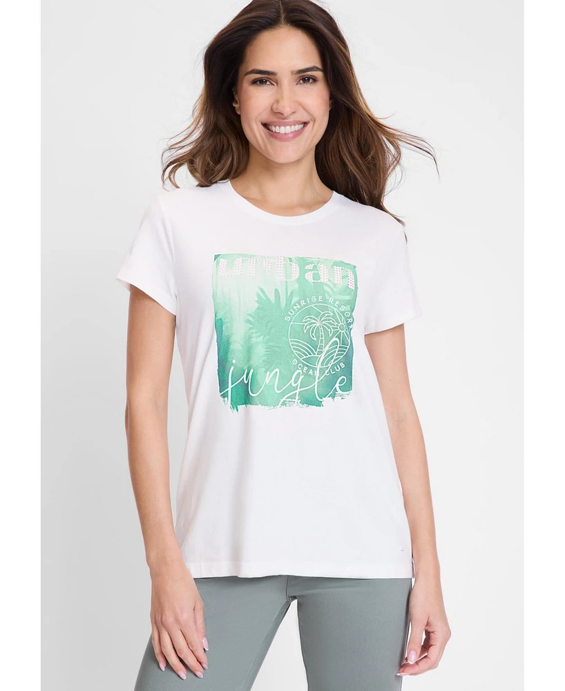 Olsen Women's Placement Print T-Shirt