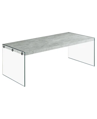 Contemporary Wood and Glass Coffee Table for Home or Office