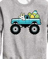 Hybrid Toddler Boys Easter Bunny Monster Truck Graphic Fleece Sweatshirt