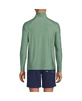 Lands' End Men's SunShade Upf 50 Cooling Quarter Zip Mock Neck Rash Guard Shirt