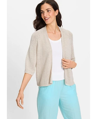Olsen Women's Tape Yarn Open Front Cardigan