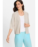 Olsen Women's Tape Yarn Open Front Cardigan