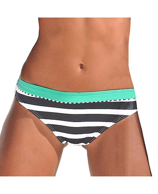 Lascana Women's Striped Classic Bikini Swimsuit Bottom