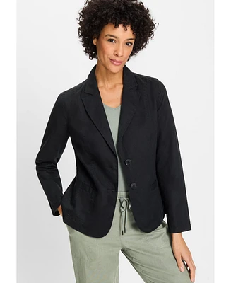 Olsen Women's Cotton Linen Blazer