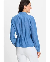 Olsen Women's Collarless Safari Jacket