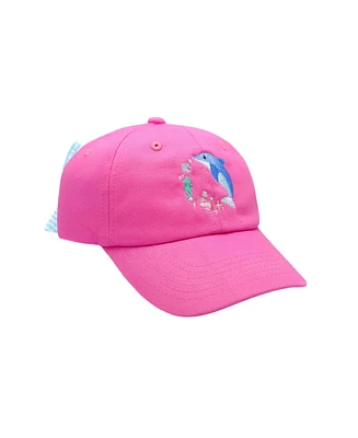 Bits & Bows Girls Dolphin Daydream Bow Baseball Hat