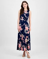 Sandra Darren Women's Floral-Print Sleeveless Maxi Dress