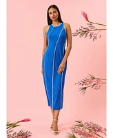 Donna Morgan Women's Piped-Seam Sleeveless Bodycon Dress